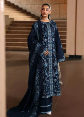 Rajbari Premium Embroidered Peach Leather 3 Piece Unstitched Suit RB25PWSE D-06